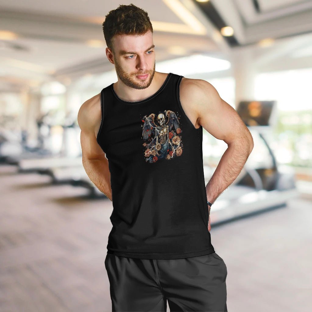 Angel Skull Men Tank Top Sometimes An Angel Sometimes A Hellraiser DT01 - The Mazicc - XS - Black -