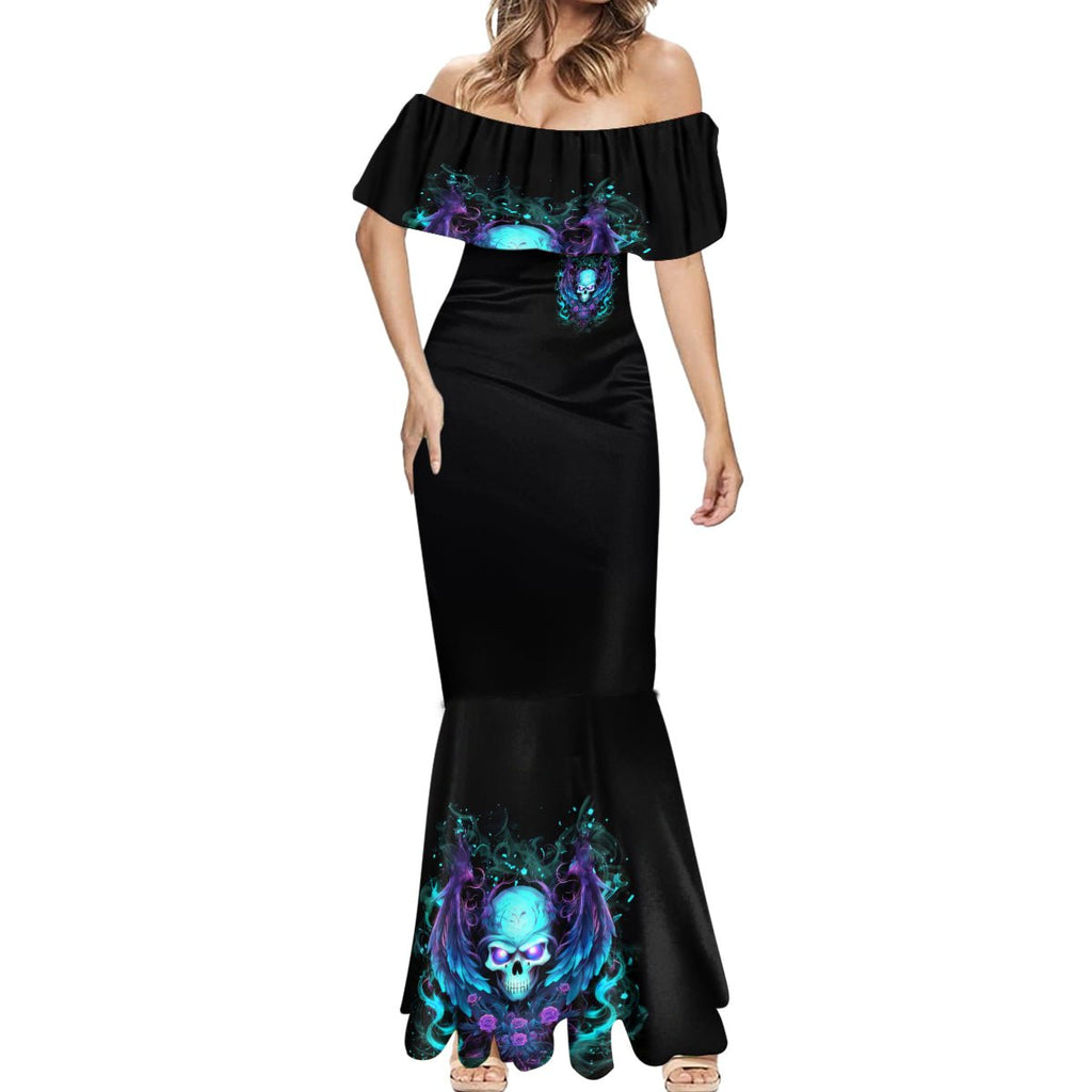 Angel Skull Mermaid Dress I'm Not Anti-Social I'm Just Not User Friendly DT01 - The Mazicc - Women - S - Black