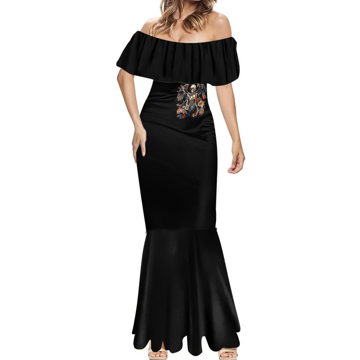 Angel Skull Mermaid Dress Sometimes An Angel Sometimes A Hellraiser DT01 - The Mazicc - Women - S - Black