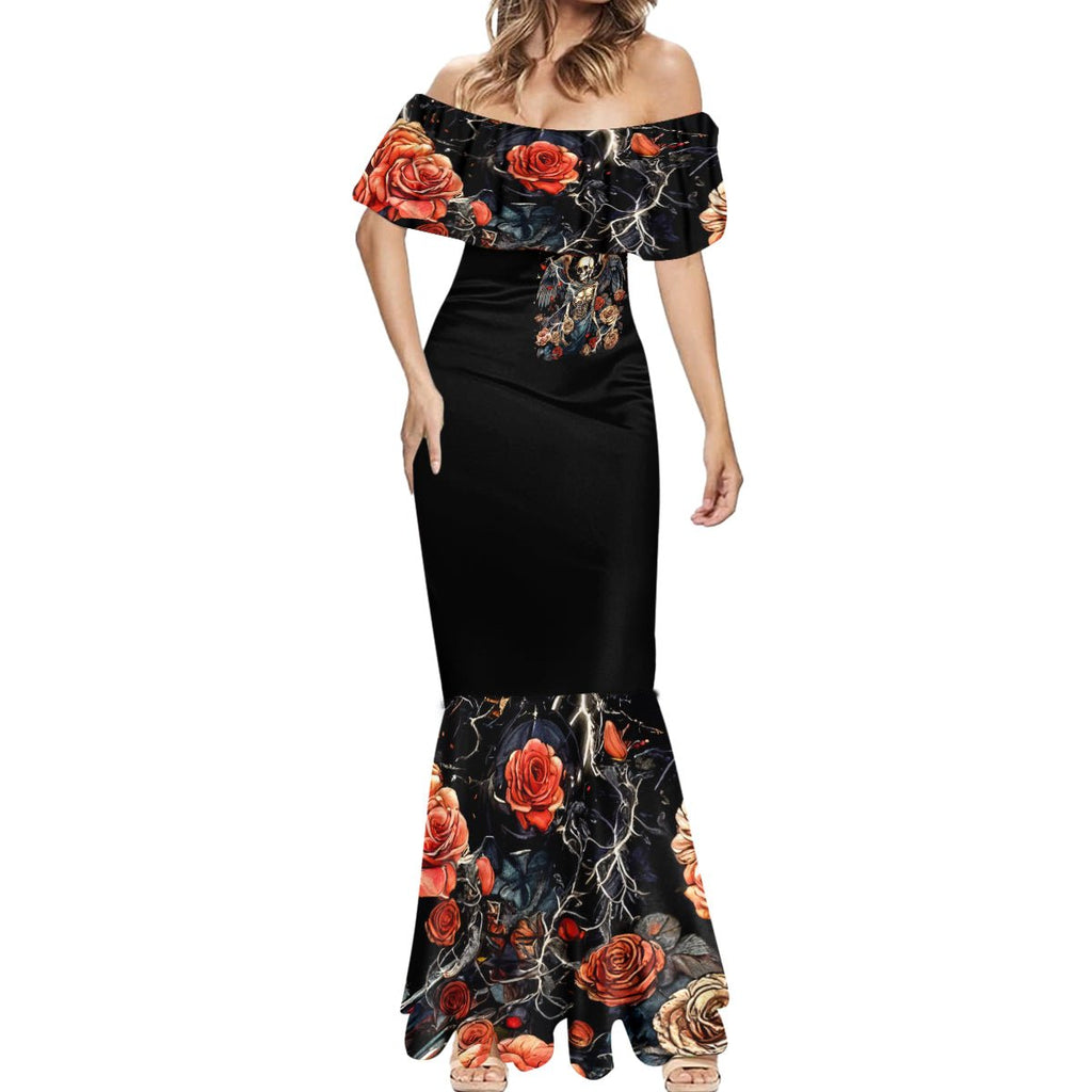 Angel Skull Mermaid Dress Sometimes An Angel Sometimes A Hellraiser DT01 - The Mazicc - Women - S - Black
