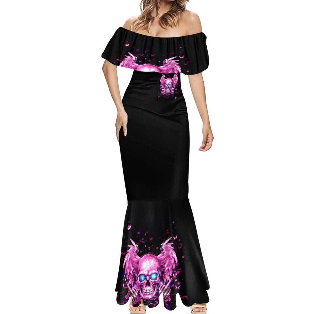Angel Skull Mermaid Dress The Good Girl In Me Got Tired Of The Bullshit DT01 - The Mazicc - Women - S - Black