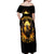 Angel Skull Off Shoulder Maxi Dress Underestimate Me That 'll Be Fun DT01 - The Mazicc - Women - S - Black