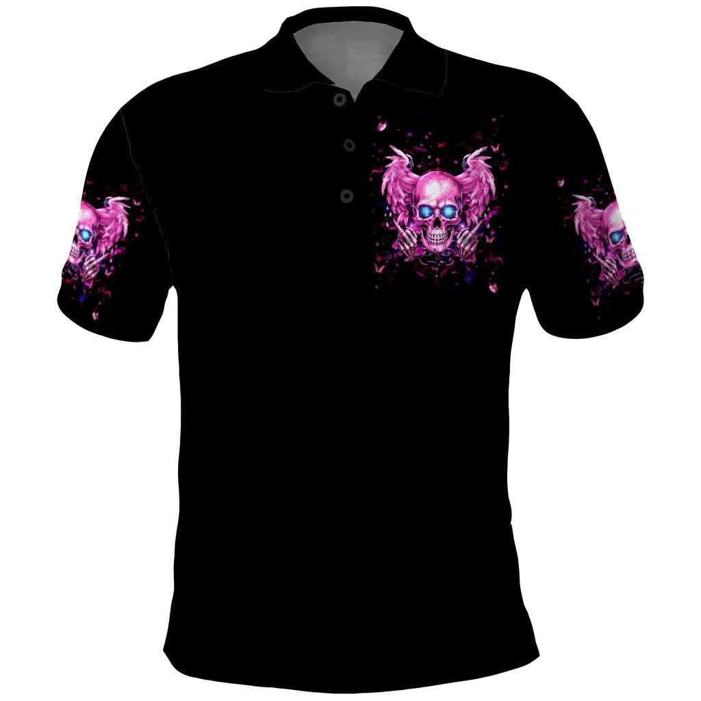 Angel Skull Polo Shirt The Good Girl In Me Got Tired Of The Bullshit DT01 - The Mazicc - Adult - S - Black