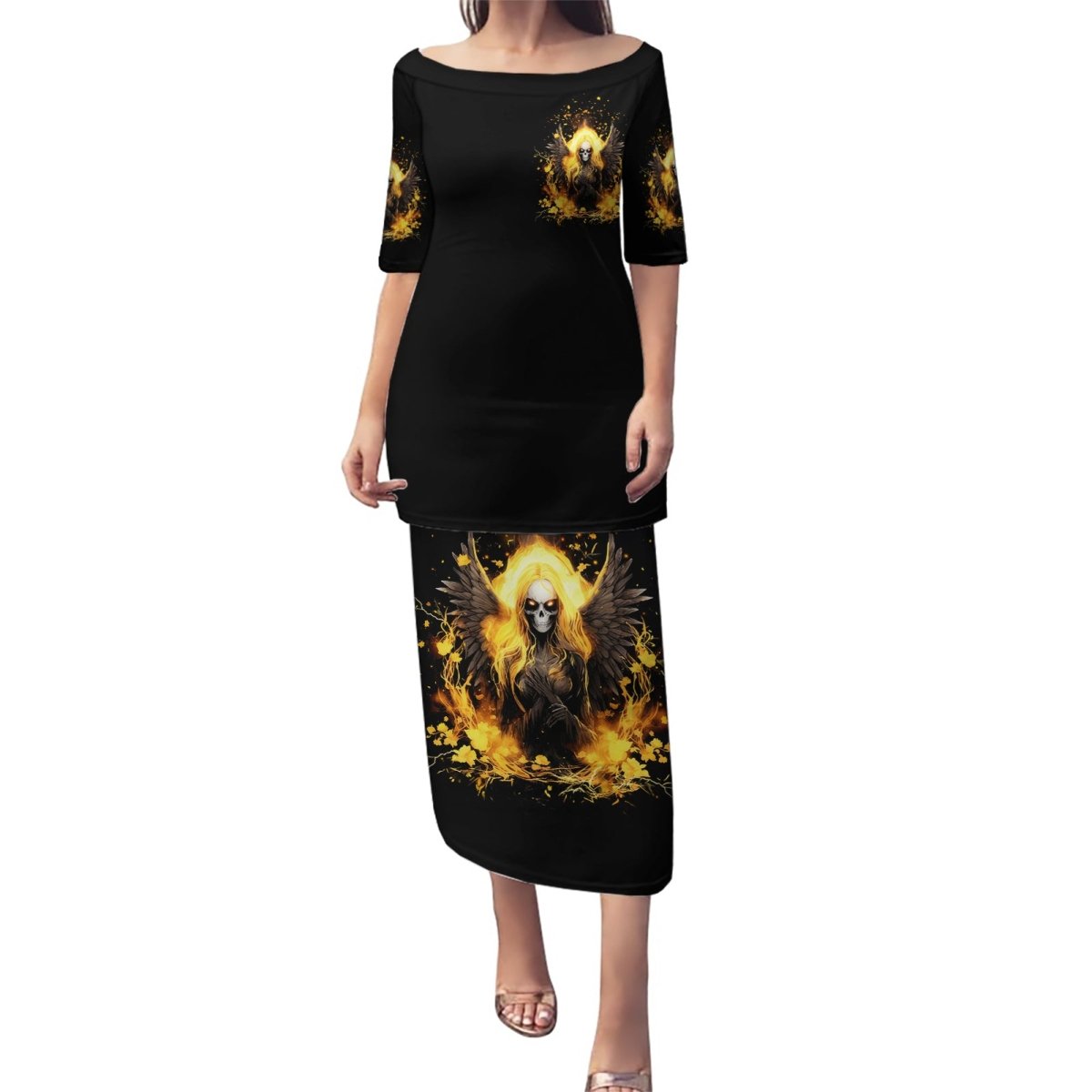 Angel Skull Puletasi Underestimate Me That 'll Be Fun DT01 - The Mazicc - Long Dress - S - Black