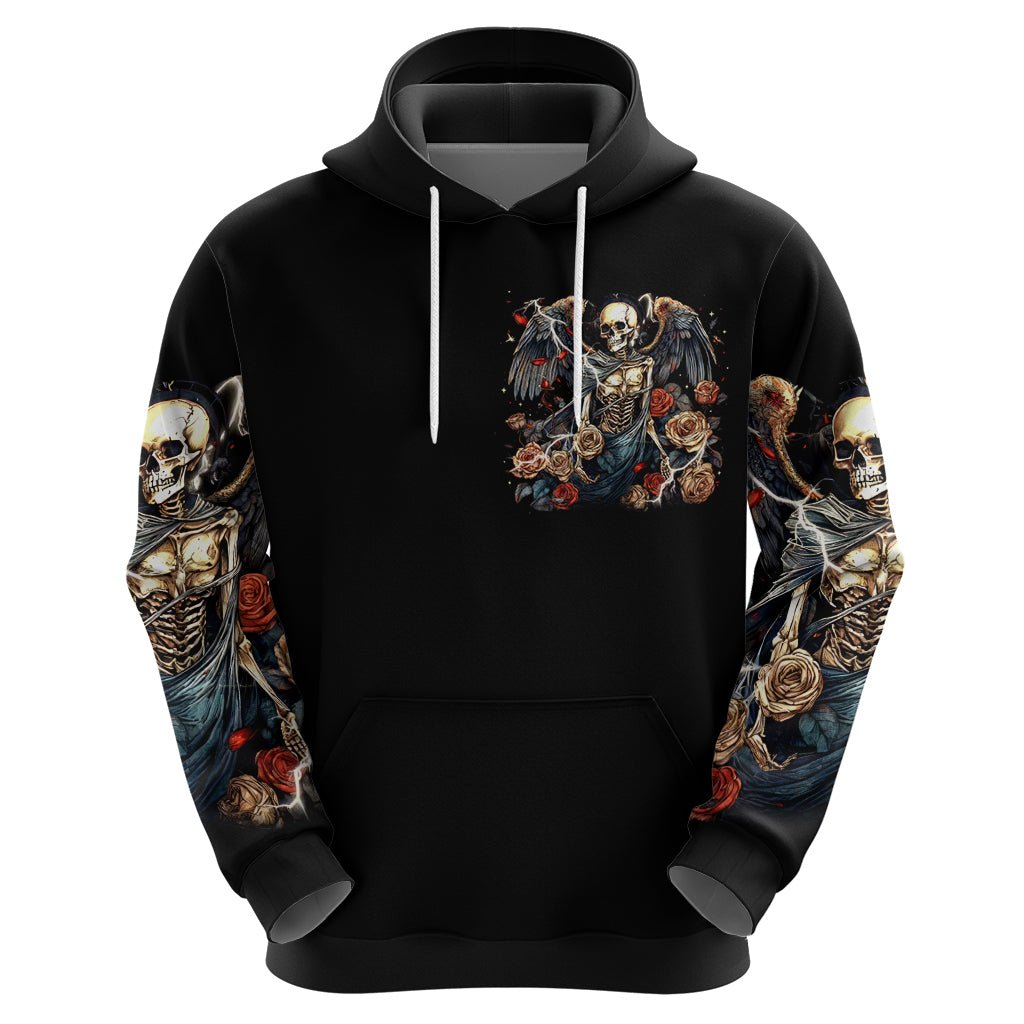 Angel Skull Zip Hoodie Sometimes An Angel Sometimes A Hellraiser DT01 - The Mazicc - Pullover Hoodie - S - Black