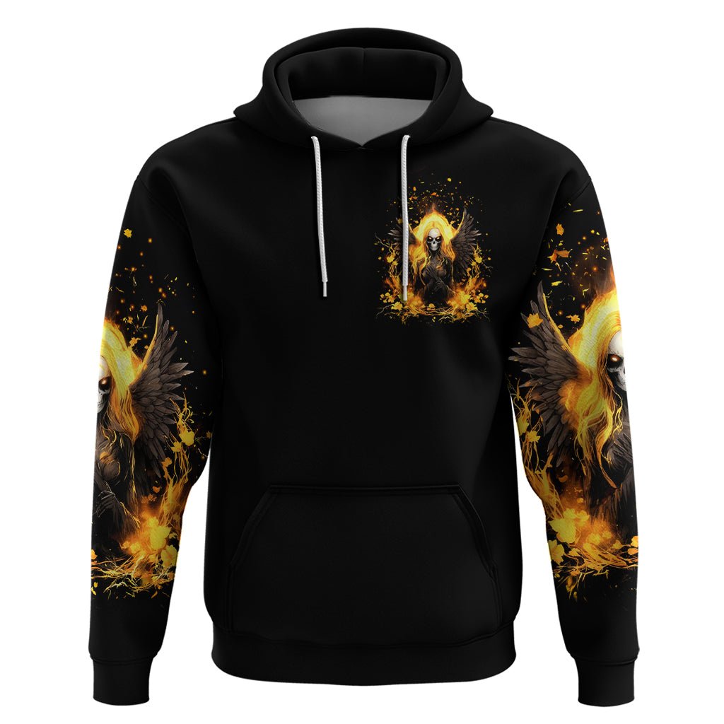 Angel Skull Zip Hoodie Underestimate Me That 'll Be Fun DT01 - The Mazicc - Pullover Hoodie - S - Black