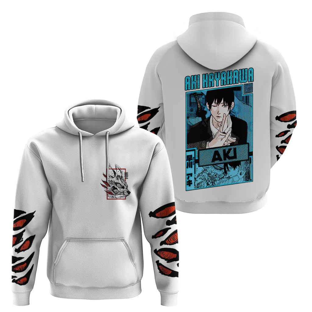 Anime Chainsaw Man Streetwear Hoodie Aki Hayakawa TS07 - The Mazicc - Pullover Hoodie - S - Black Red