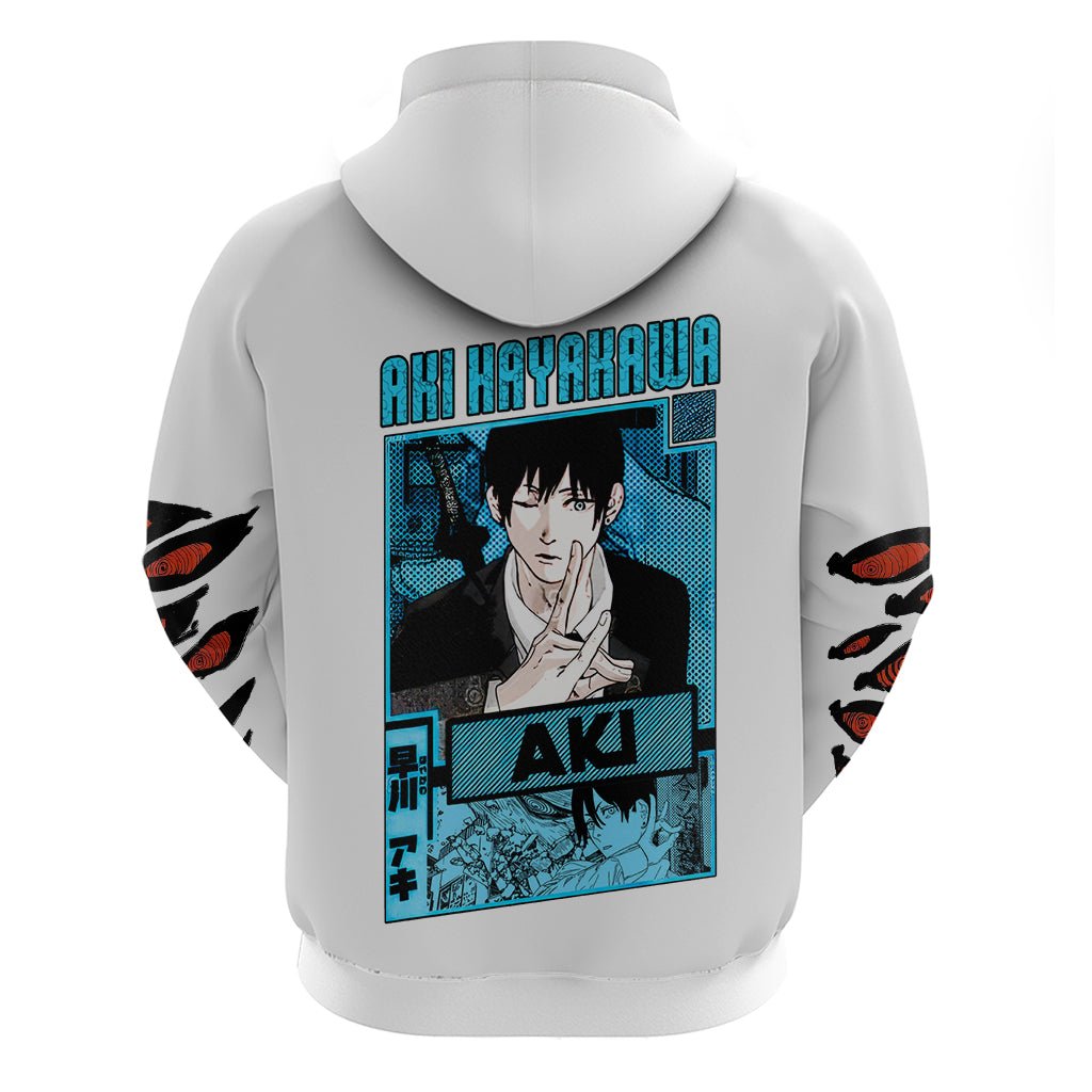 Anime Chainsaw Man Streetwear Hoodie Aki Hayakawa TS07 - The Mazicc - Pullover Hoodie - S - Black Red