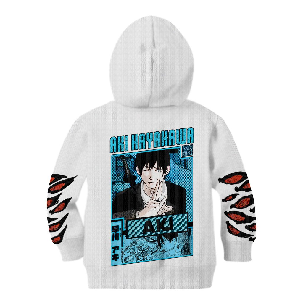 Anime Chainsaw Man Streetwear Kid Hoodie Aki Hayakawa TS07 - The Mazicc - Hoodie - Toddler 2T - Black Red