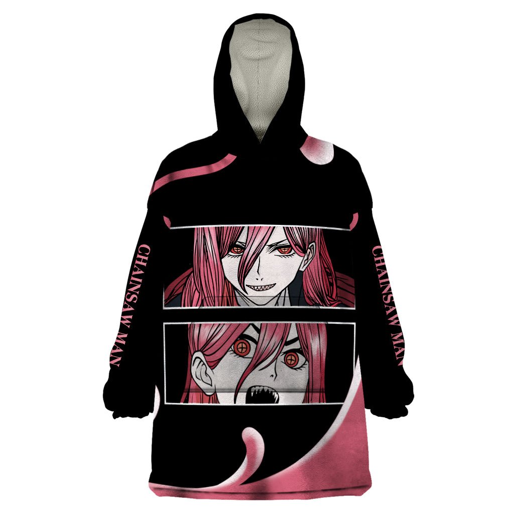 Anime Chainsaw Man Streetwear Wearable Blanket Hoodie Power TS07 - The Mazicc - Adult - One Size - Black