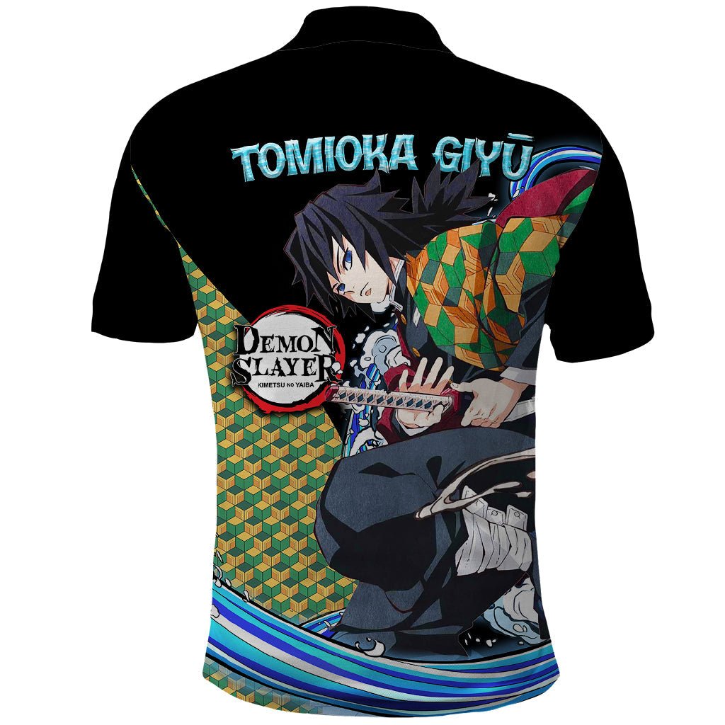 Anime Demon Slayers Giyuu Tomioka Polo Shirt Basic Streetwear TS07 - The Mazicc - Adult - S - Art