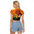 Anime Demon Slayers Kamado Tanjiro Raglan Cropped T Shirt Hinokami Kagura TS07 - The Mazicc - Female - S - Orange