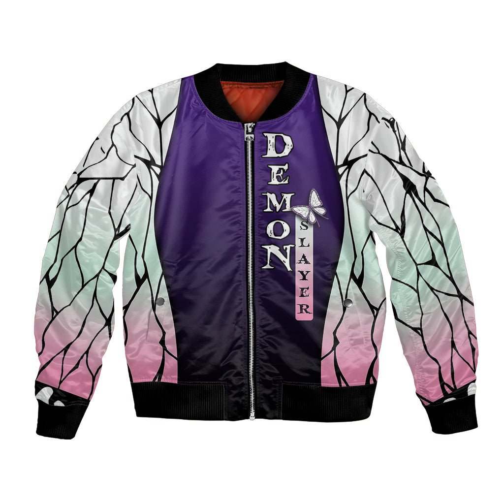 Anime Demon Slayers Kocho Shinobu Bomber Jacket Insect Hashira TS07 - The Mazicc - Unisex - S - Purple