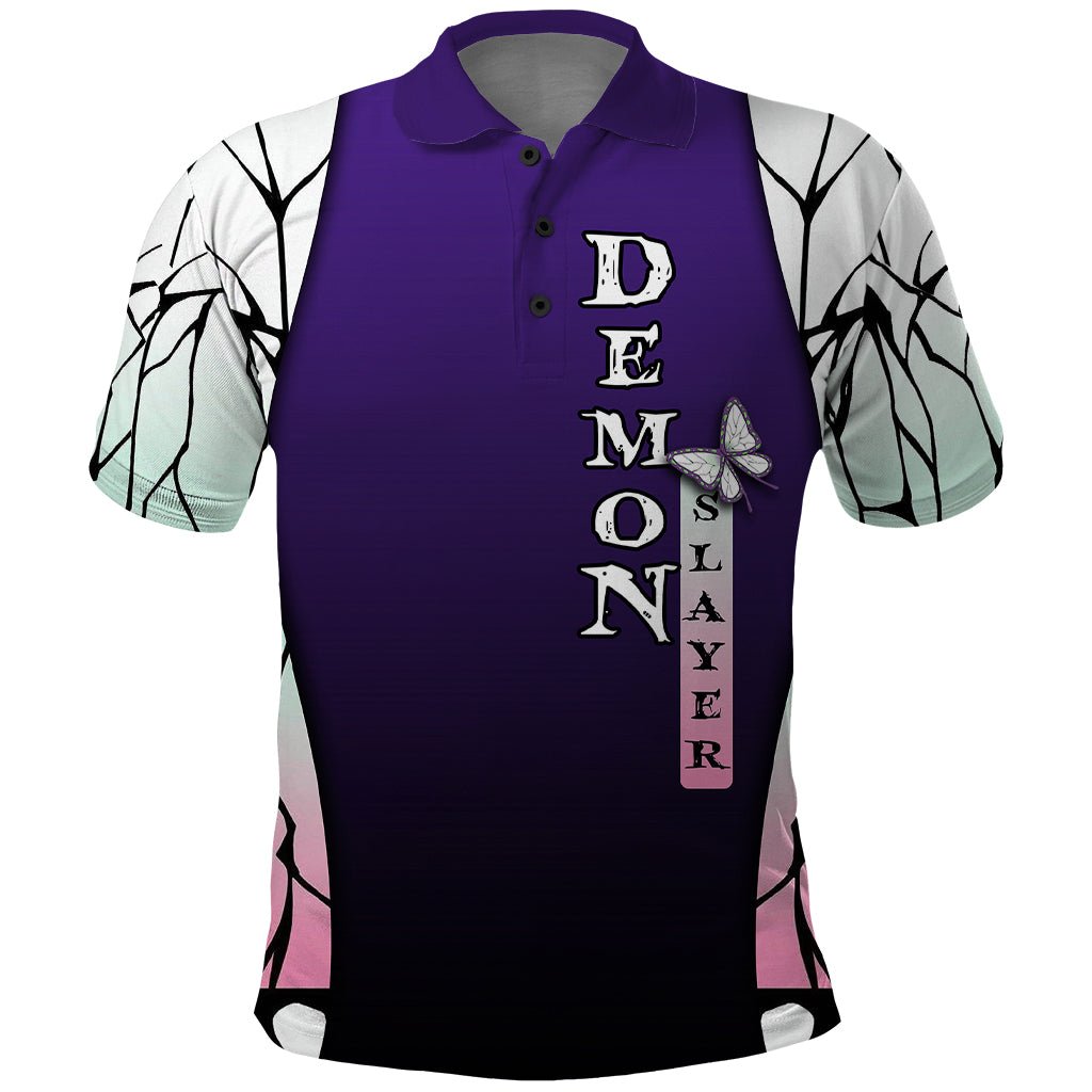 Anime Demon Slayers Kocho Shinobu Polo Shirt Insect Hashira TS07 - The Mazicc - Adult - S - Purple