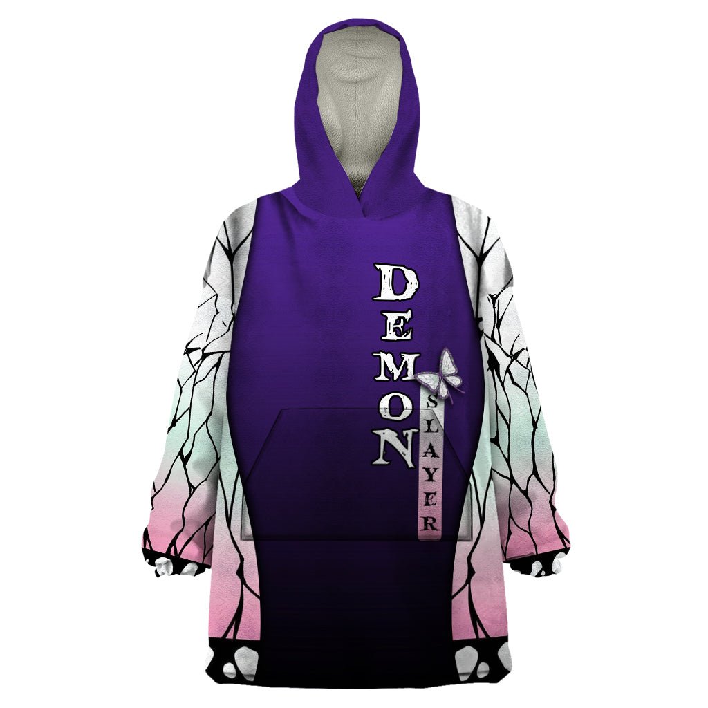 Anime Demon Slayers Kocho Shinobu Wearable Blanket Hoodie Insect Hashira TS07 - The Mazicc - Adult - One Size - Purple