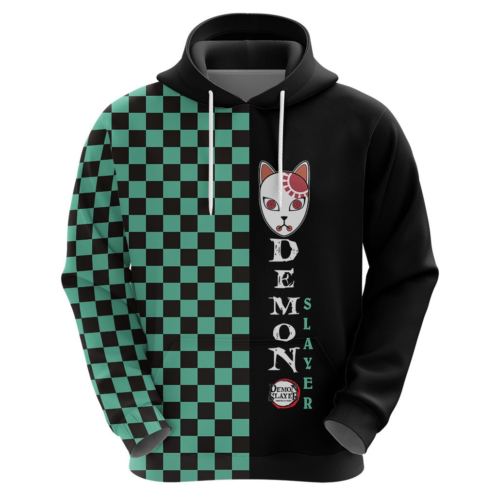 Anime Demon Slayers Tanjiro Hoodie Ichimatsu Checkered Pattern TS07 - The Mazicc - Pullover Hoodie - S - Art
