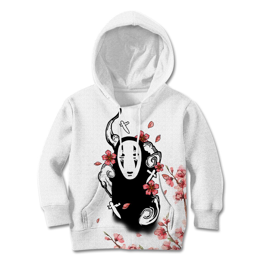 Anime Movie No Face Kid Hoodie Sakura Sumi-e Style TS07 - The Mazicc - Hoodie - Toddler 2T - White