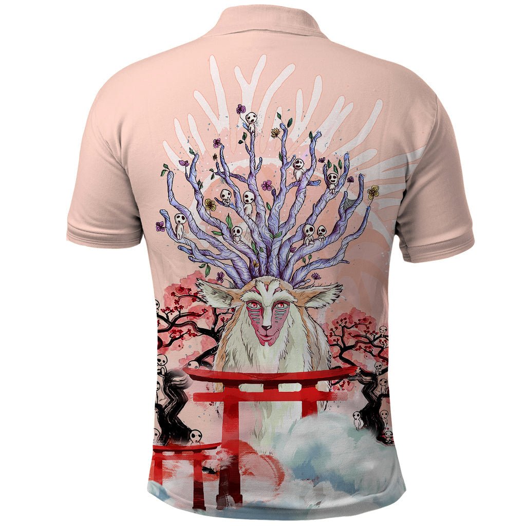 Anime Movie Wolf Princess Polo Shirt Forest Spirits TS07 - The Mazicc - Adult - S - Art