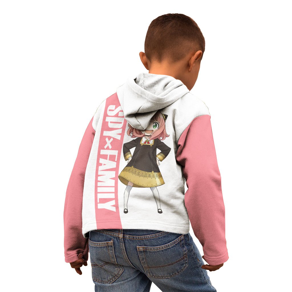 Anya Forger Kid Hoodie Spy x Family TS04 - The Mazicc - Zip Hoodie - Toddler 2T - White/Pink