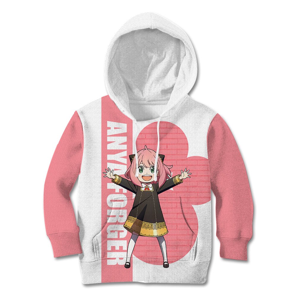 Anya Forger Kid Hoodie Spy x Family TS04 - The Mazicc - Hoodie - Toddler 2T - White/Pink