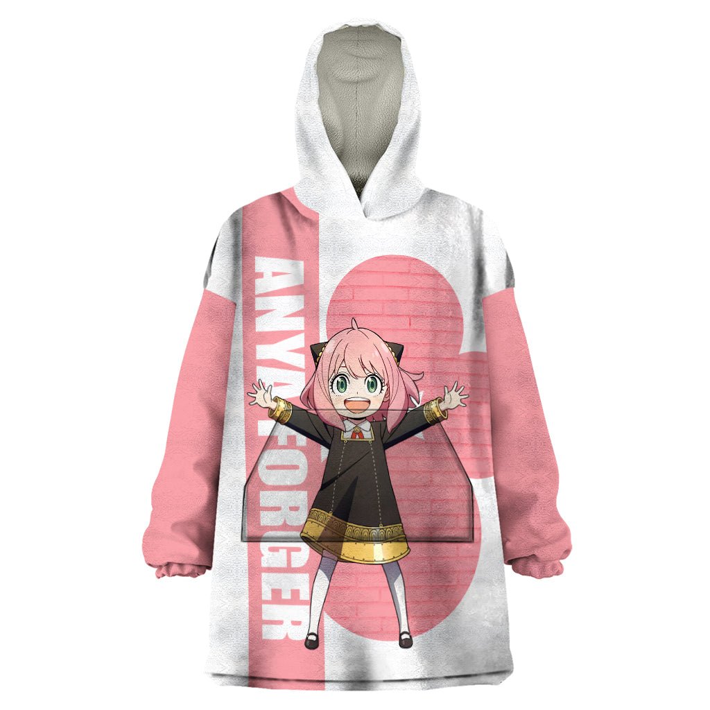 Anya Forger Wearable Blanket Hoodie Spy x Family TS04 - The Mazicc - Adult - One Size - White/Pink
