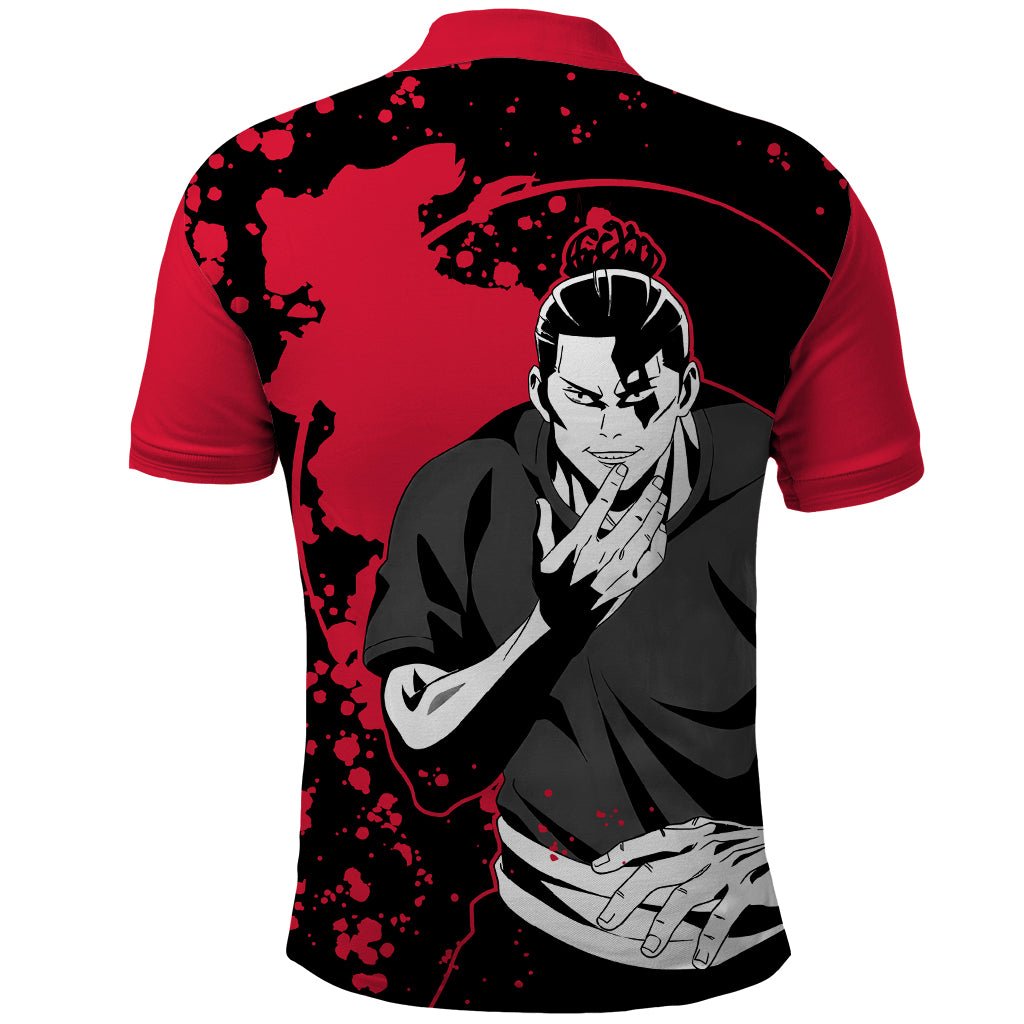 Aoi Todo Jujutsu Kaisen Polo Shirt Manga Style Art TS04 - The Mazicc - Adult - S - Black/Red