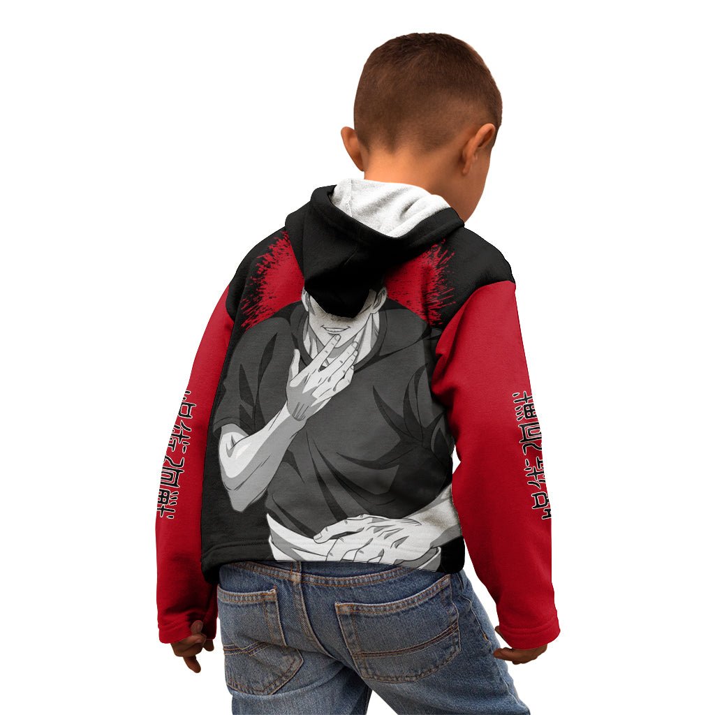 Aoi Todo Kid Hoodie Monochrome TS04 - The Mazicc - Zip Hoodie - Toddler 2T - Black/Red