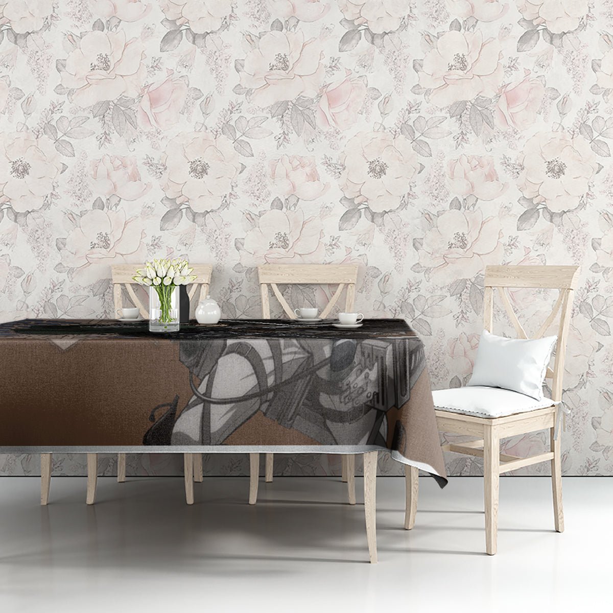 AOT Levi Ackerman Tablecloth TS04 - The Mazicc - S - 90 x 90 cm - Brown