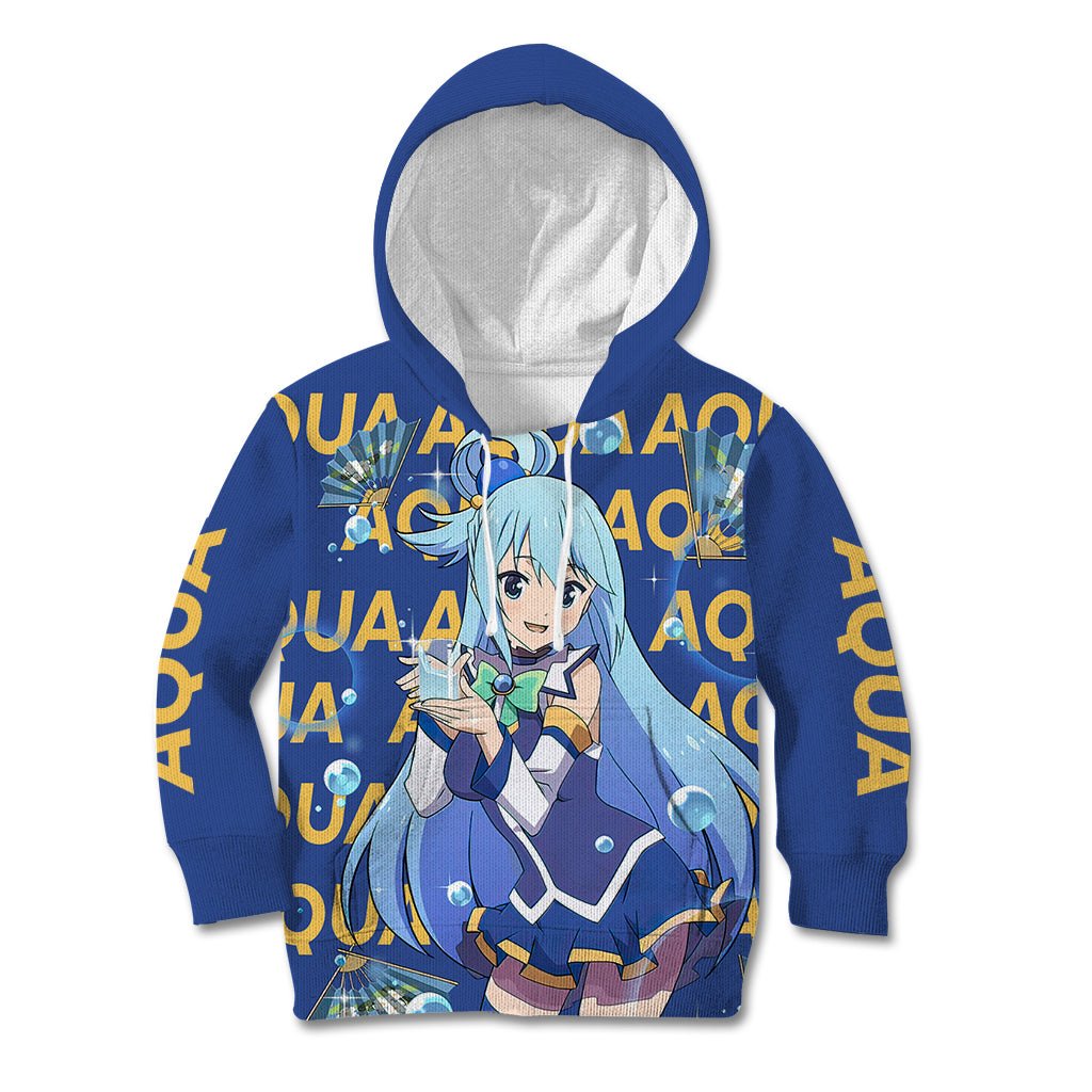Aqua KonoSuba Kid Hoodie Anime Style TS04 - The Mazicc - Hoodie - Toddler 2T - Blue