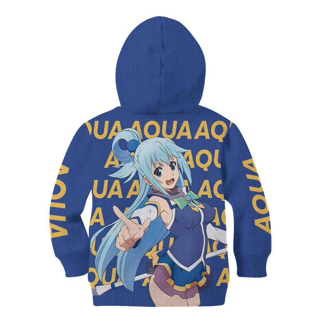 Aqua KonoSuba Kid Hoodie Anime Style TS04 - The Mazicc - Hoodie - Toddler 2T - Blue