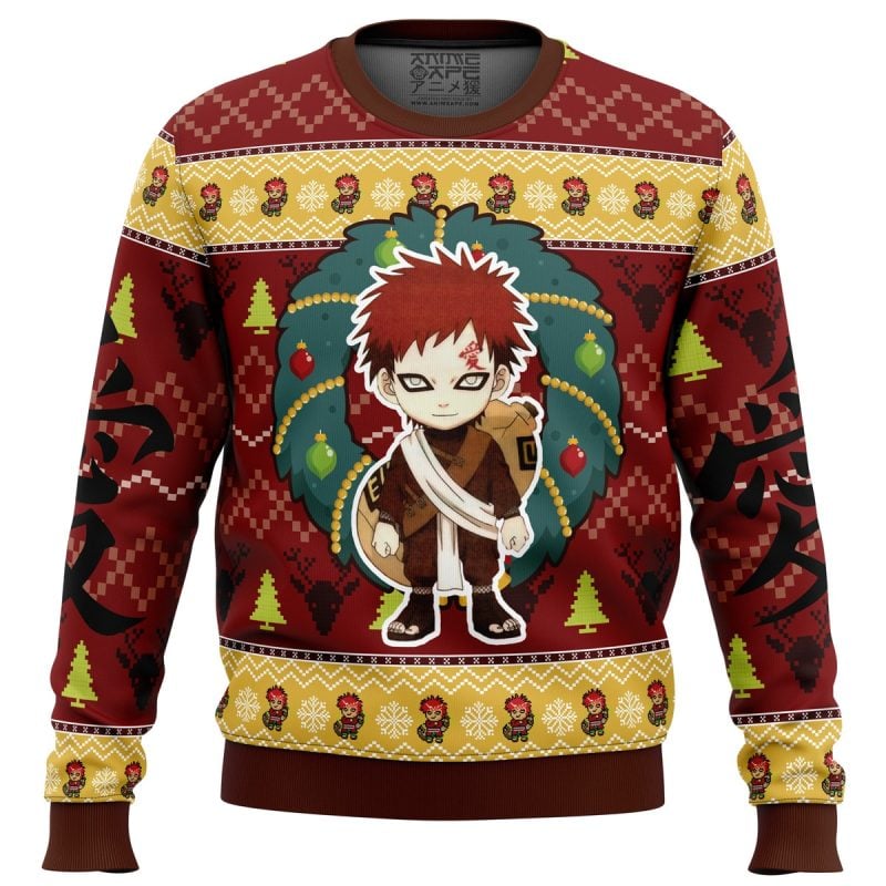 Chibi Gaara Shippuden Ugly Christmas Sweater