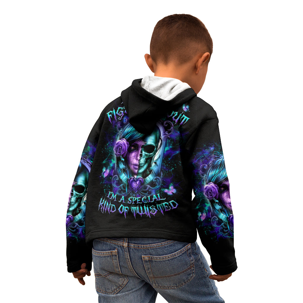 Lady Skull Kid Hoodie Don't Try To Figure Me Out I'm A Special Kind Of Twisted