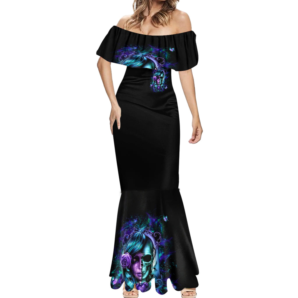Lady Skull Mermaid Dress Don't Try To Figure Me Out I'm A Special Kind Of Twisted
