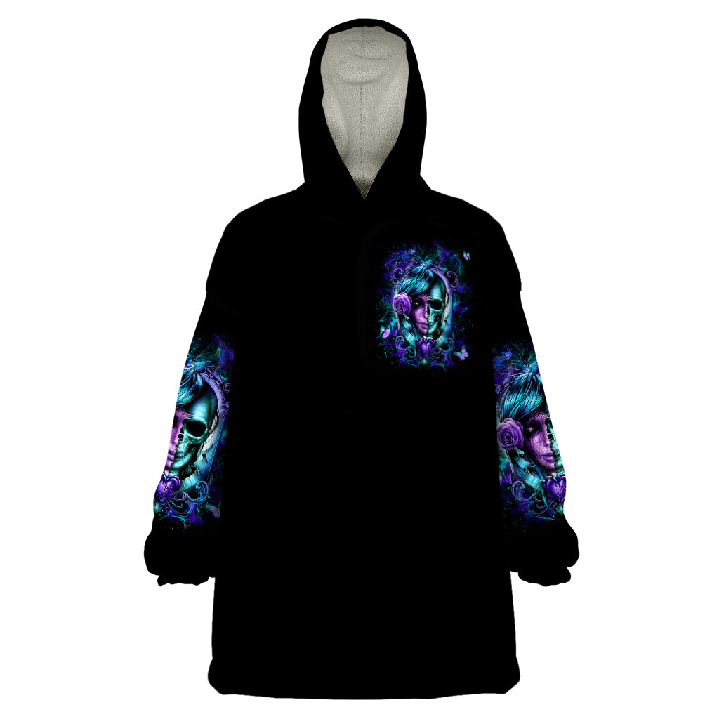 Lady Skull Wearable Blanket Hoodie Don't Try To Figure Me Out I'm A Special Kind Of Twisted
