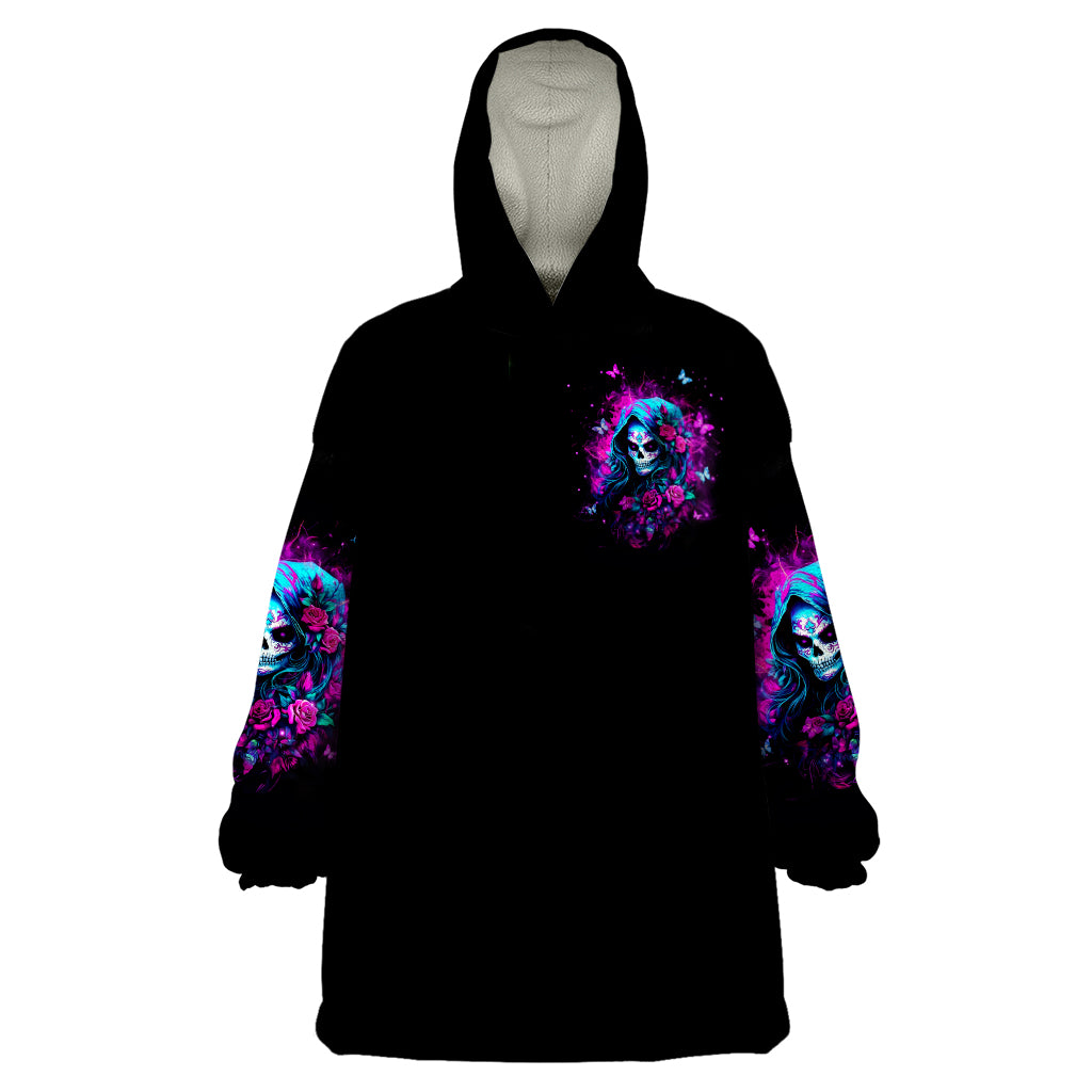 Witch Skull Wearable Blanket Hoodie I'm A Good Person But Don't Give Me A Reason To Show Evil Side