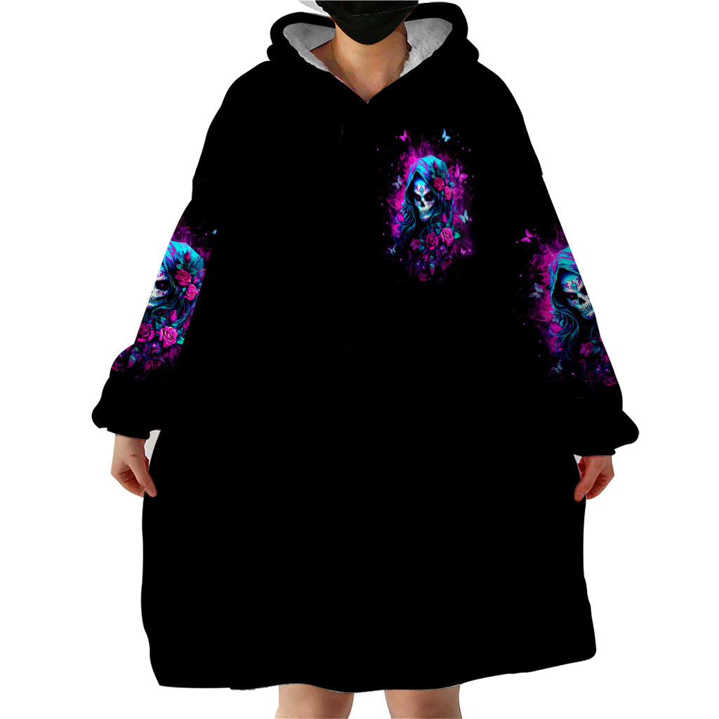 Witch Skull Wearable Blanket Hoodie I'm A Good Person But Don't Give Me A Reason To Show Evil Side