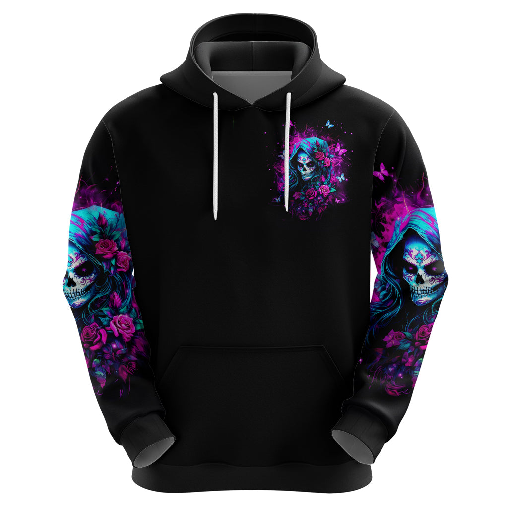 Witch Skull Zip Hoodie I'm A Good Person But Don't Give Me A Reason To Show Evil Side
