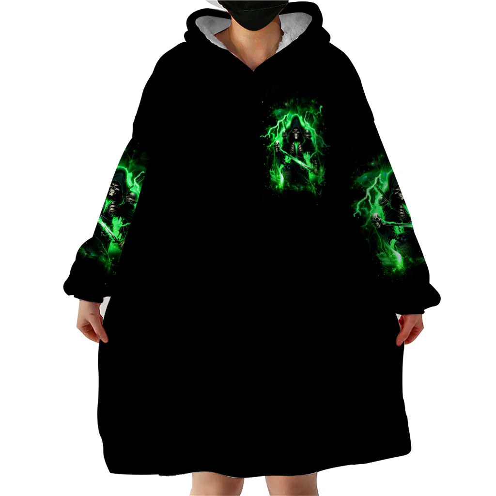 Reaper Skull Wearable Blanket Hoodie That Which Does Not Kill Me Should Run