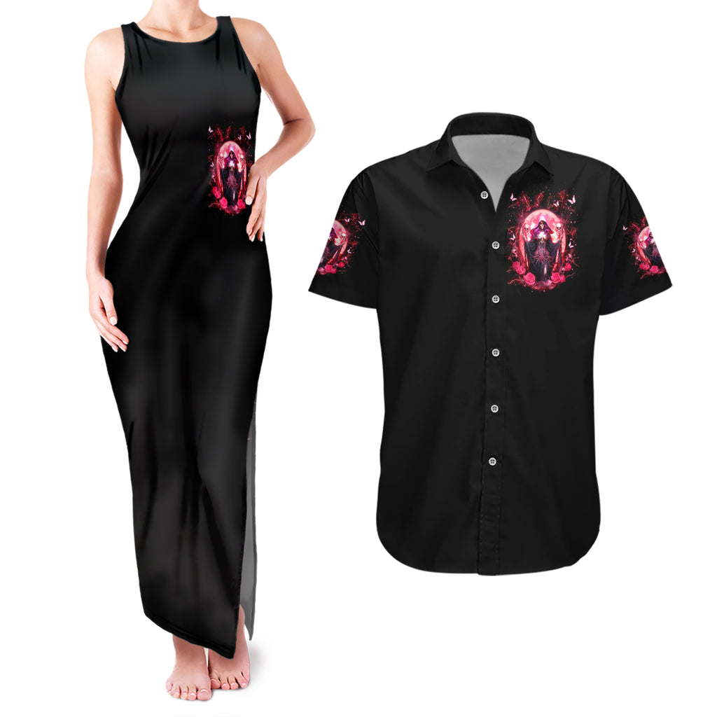Witch Skull Couples Matching Tank Maxi Dress and Hawaiian Shirt She Whispered Back Iam The Storm