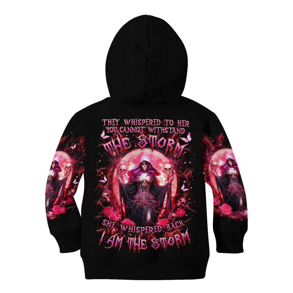 Witch Skull Kid Hoodie She Whispered Back Iam The Storm