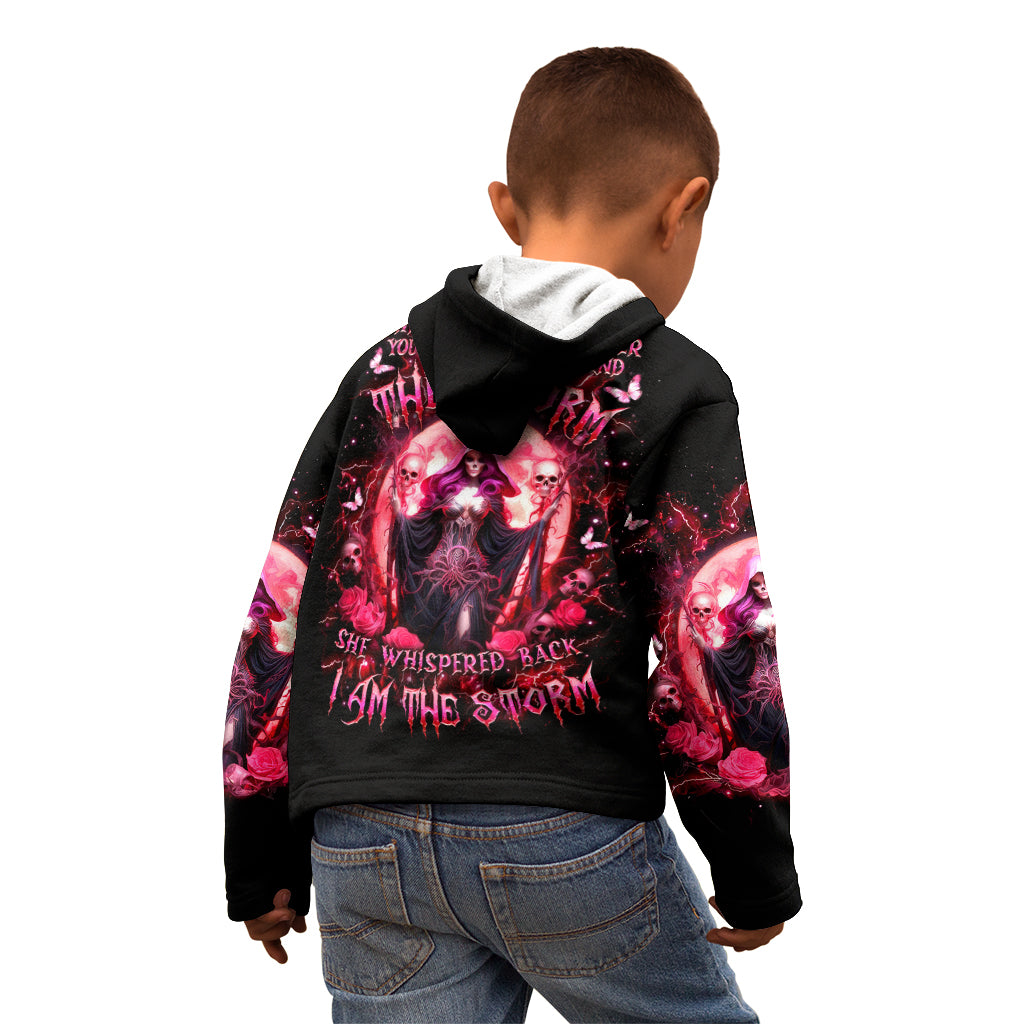 Witch Skull Kid Hoodie She Whispered Back Iam The Storm