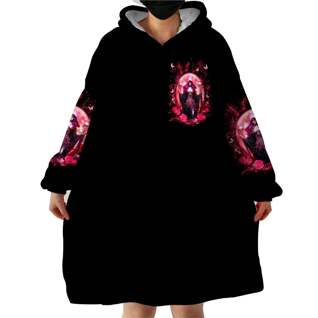 Witch Skull Wearable Blanket Hoodie She Whispered Back Iam The Storm