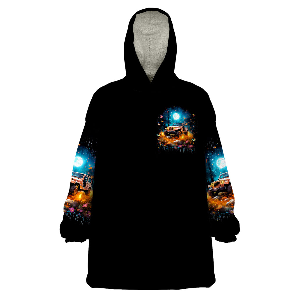 Forest Jeep Wearable Blanket Hoodie Hello Darkness My Old Friend