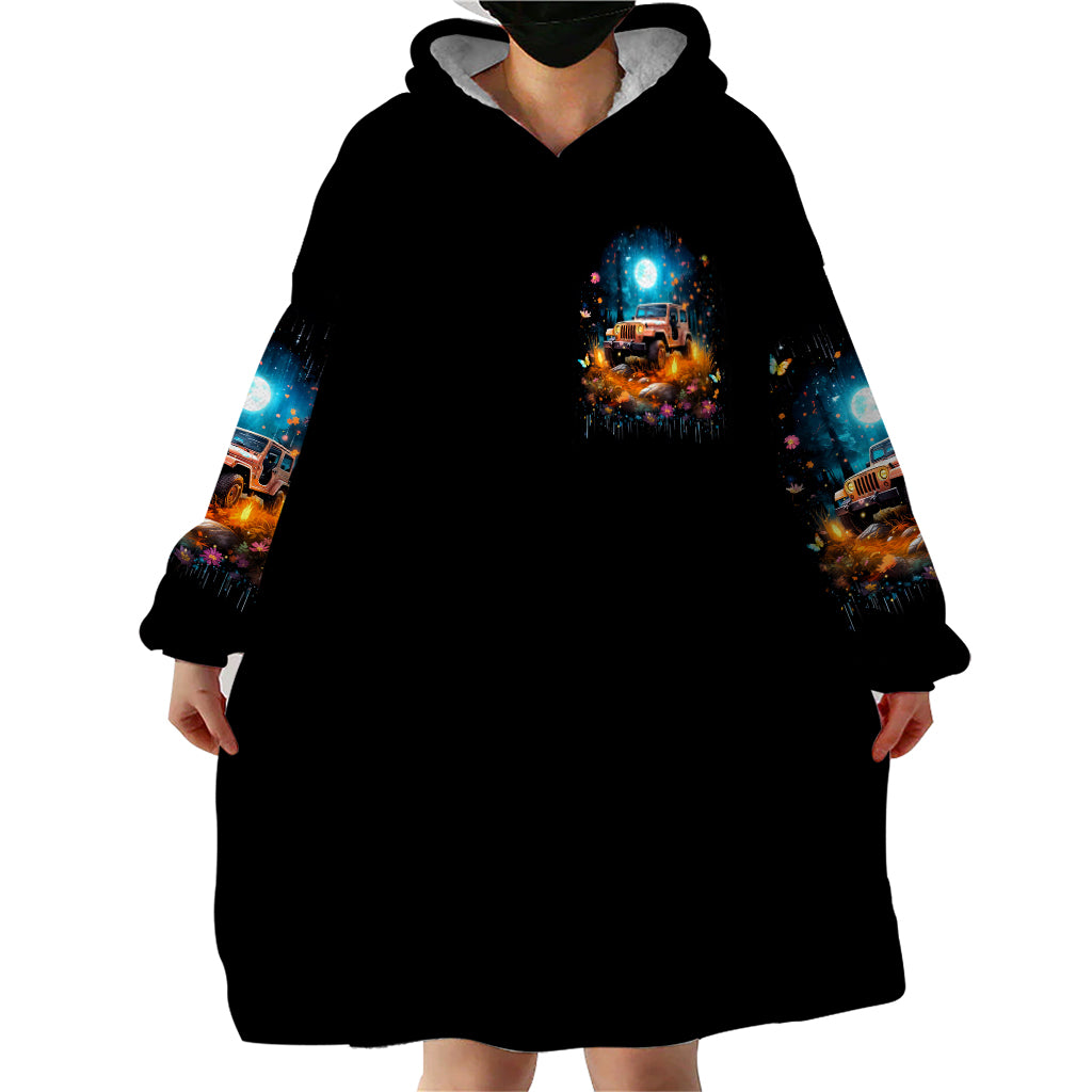 Forest Jeep Wearable Blanket Hoodie Hello Darkness My Old Friend