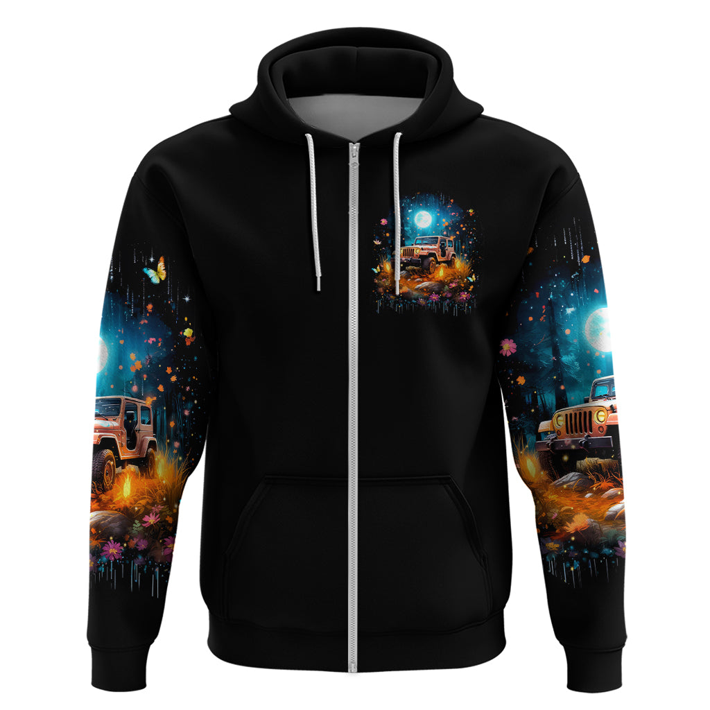 Forest Jeep Zip Hoodie Hello Darkness My Old Friend