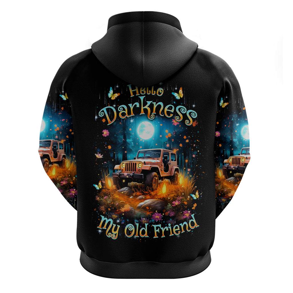 Forest Jeep Zip Hoodie Hello Darkness My Old Friend