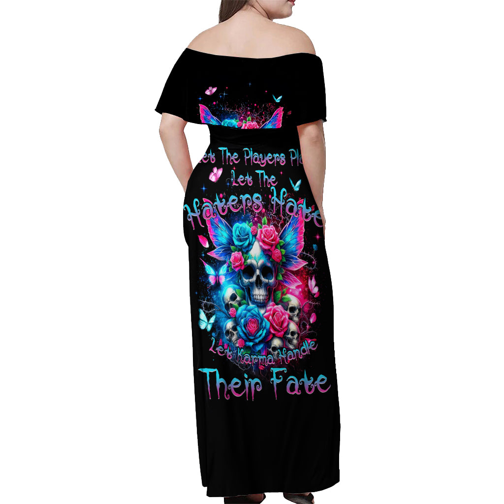 Fairy Skull Off Shoulder Maxi Dress Let Karma Handle Their Fate