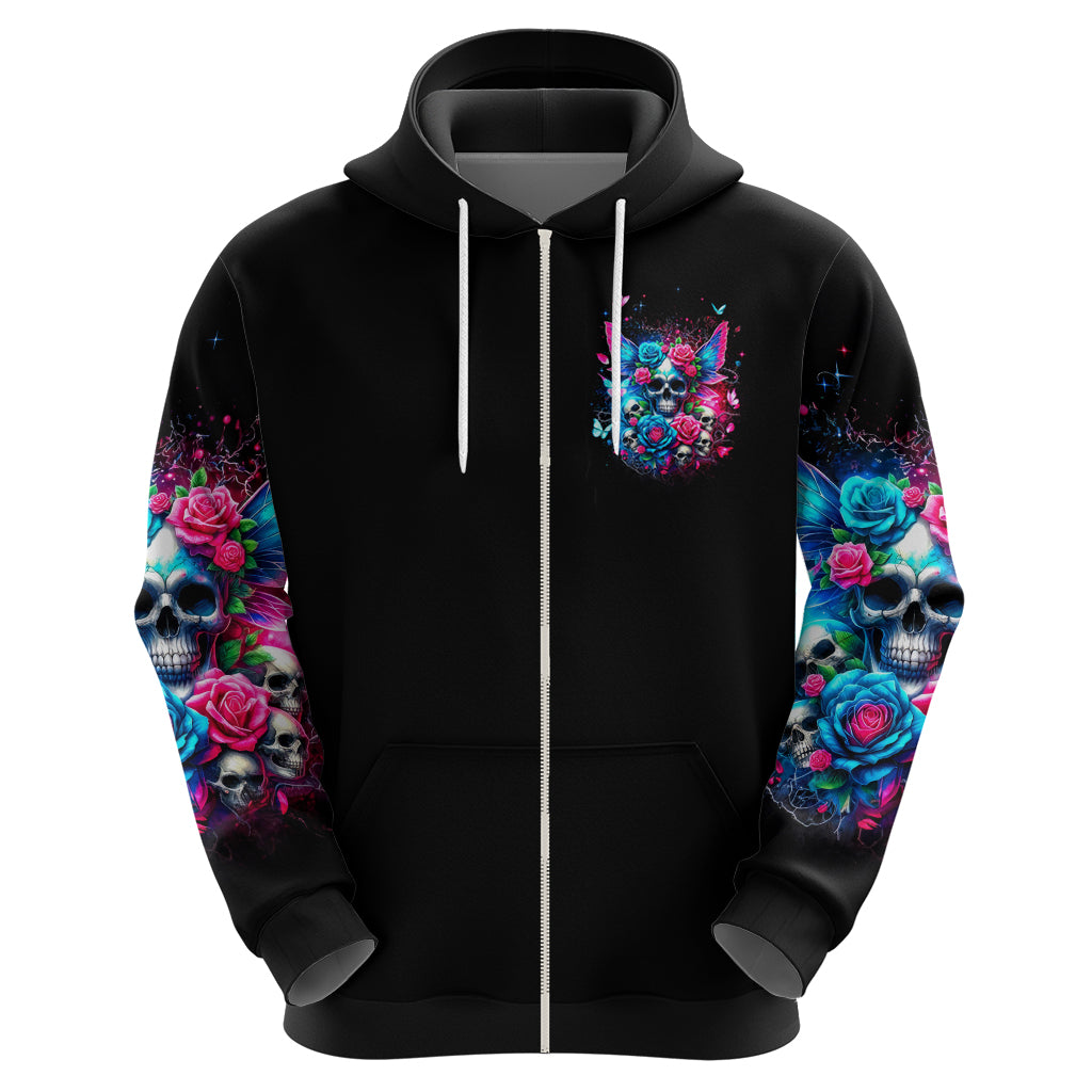 Fairy Skull Zip Hoodie Let Karma Handle Their Fate