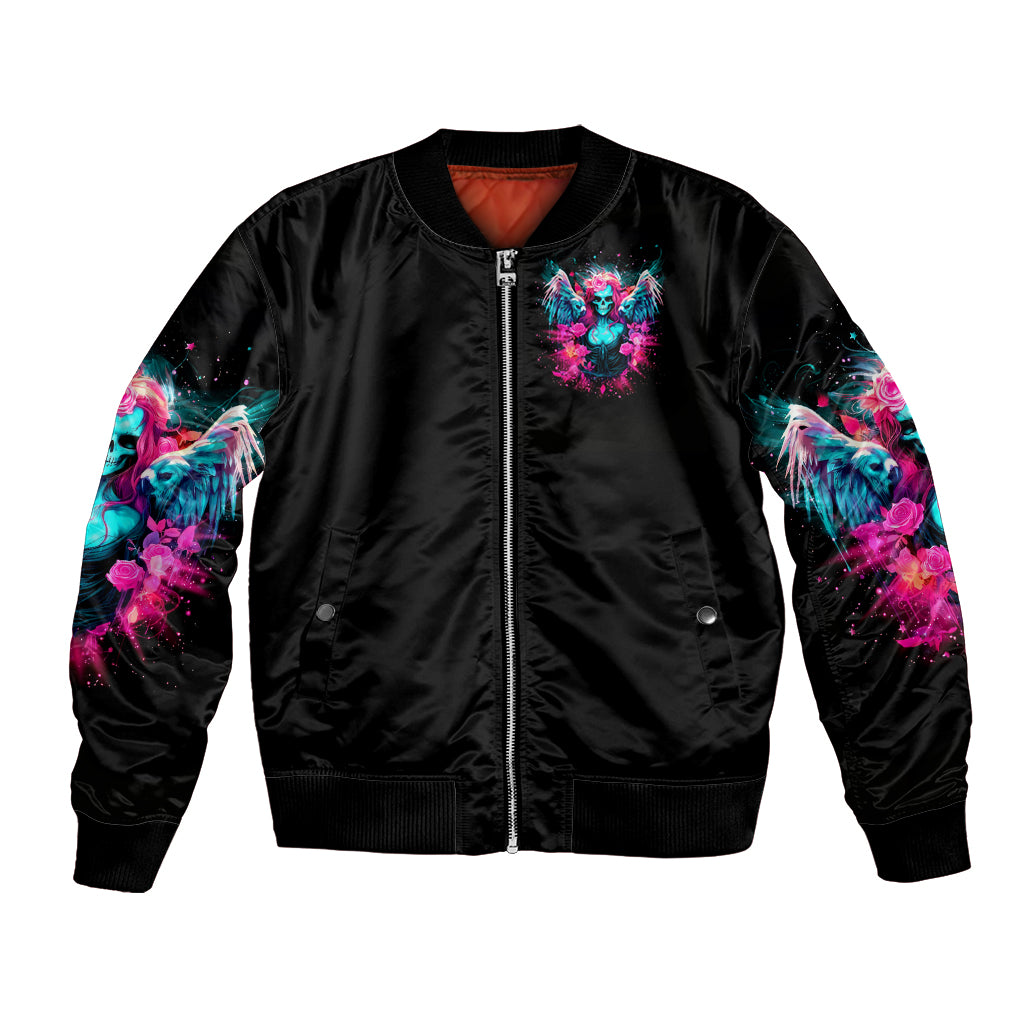 Witch Skull Bomber Jacket The Good Girl In Me Got Tired Of The Bullshit