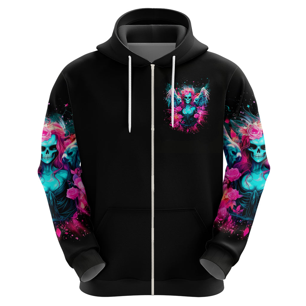 Witch Skull Zip Hoodie The Good Girl In Me Got Tired Of The Bullshit